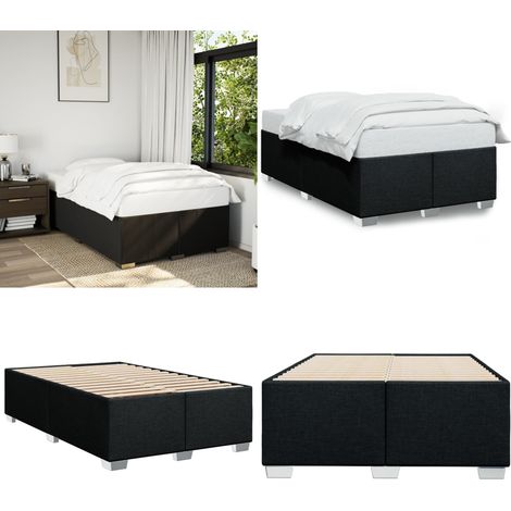 vidaXL Bettgestell ohne Matratze Schwarz 120x190 cm Stoff (1/5)