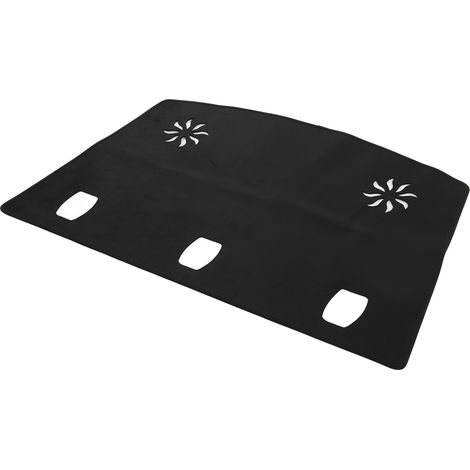 Protège-coffre Tesla Model 3/Y en flanelle noire, isolation thermique anti-chaleur, tapis de protection solaire remplaçant, doublure intérieure coupe-chaleur. (1/5)
