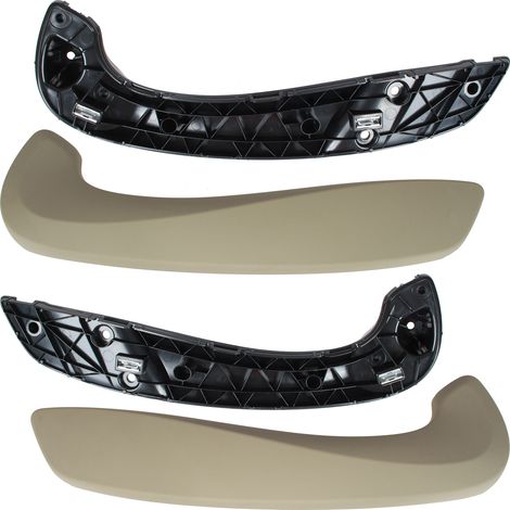 Manija interior de puerta delantera izquierda + derecha, color beige, para Renault Megane III 08-16 (2 piezas). (1/2)