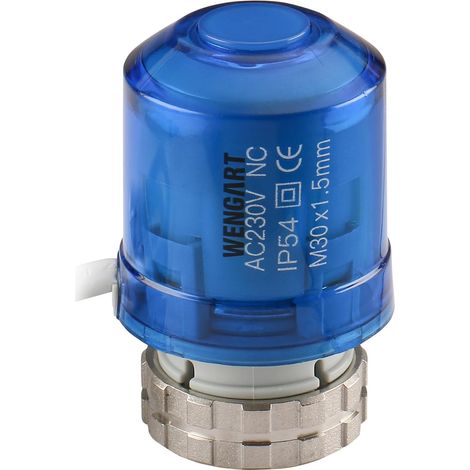 Valvola termostatica WG02 AC230V M301.5, stato On/Off con indicatore LED a 360 gradi, normalmente chiusa, per termostato per riscaldamento a pavimento, blu