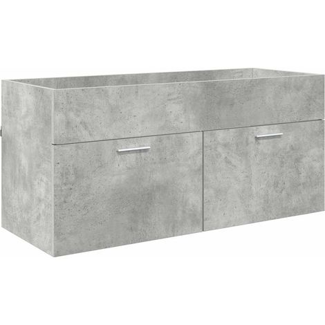 Sink cabinet with Storage Concrete Grey Engineered Wood vidaXL