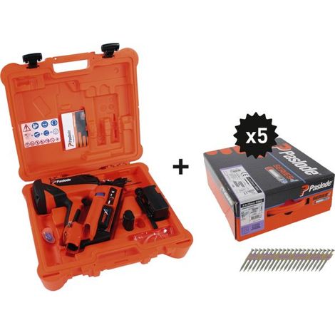 Cloueur à gaz autonome PPN50Xi Lithium Spit Paslode - Cloueur PPN50Xi + 1 batterie + 5 packs de pointes 4 x 35 CRT