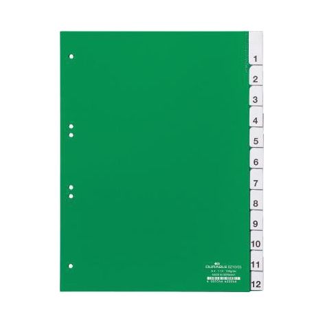 DURABLE Zahlenregister DURABLE DIN A4 1-12 PVC grün DURABLE DIN A4 1-12 PVC grün (1/4)