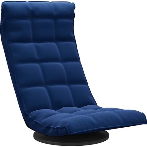 Maison Exclusive - Sedia da Pavimento Girevole Blu in Velluto (1/5)