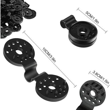 100 Pièces Clips Plastiques pour Toile d'Ombrage, Clips de Fixation Brise Vue, Clip Spécial avec Oeillet pour Toile, Pergola, les Serres et la Protection Solaire Attache Bache (1/4)