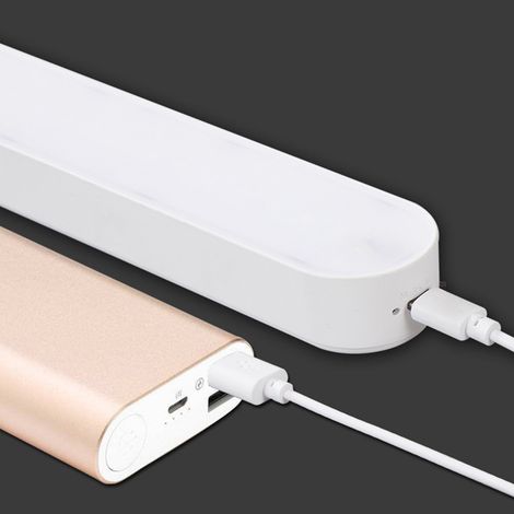 Lampe de bureau LED protectrice pour les yeux, idéale pour les dortoirs étudiants, les chambres à coucher, les tables de chevet, rechargeable par USB, magnétique, design élégant, tube lumineux à branc (1/5)