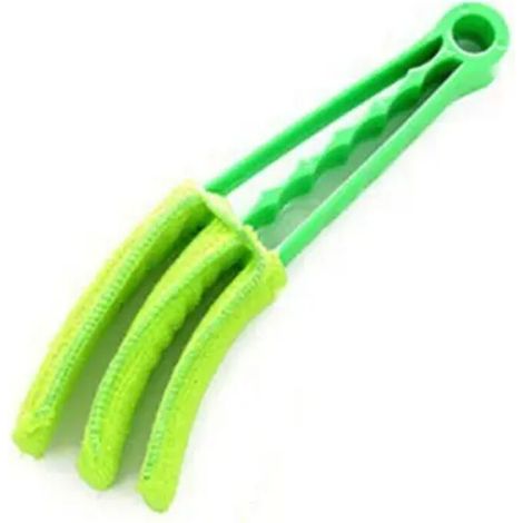 Microfibre Amovible Lavable Brosse De Nettoyage Pince Ménage Duster Fenêtre Feuilles Stores Nettoyant Brosses Outil vert (1/3)