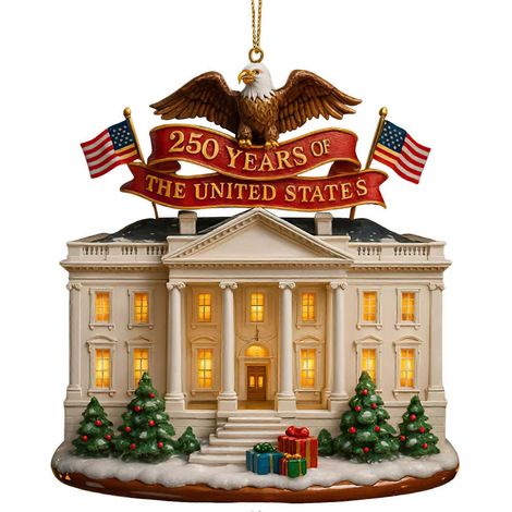 Ornement commémoratif du 250e anniversaire des États-Unis - Décoration de sapin de Noël unique - Cadeau idéal pour les passionnés d'histoire américaine (1/4)