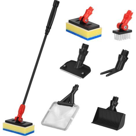6-in-1 Aquarium Cleaning Kit, Extendable Handle, Various Tools, For Tank Maintenance (1/5)