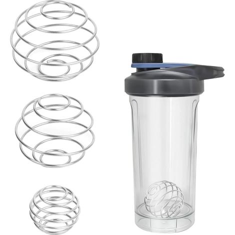 Lntyq 3 Pièces Melangeur Anti Grumeaux Biberon,Mélangeur Biberon,Boule de Secousse,Mixeur Biberon,Shaker Bouteille Tasse Fil Agitateur pour Boissons Mélangées Protéinées,Bouteille non Incluse(3 Taill (1/5)