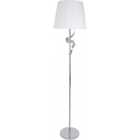 AKUNADECOR Baeza Serie Stehleuchte In Chrom Weiß Bildschirm