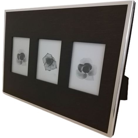 Porta foto multiplo da tavolo album cornice in metallo e legno per ritratti 5x7 moderno vintage bellissimo e particolare (1/5)