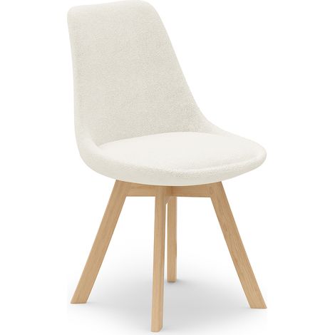 Upholstered Dining Chair - White Boucle - Tulip (1/5)