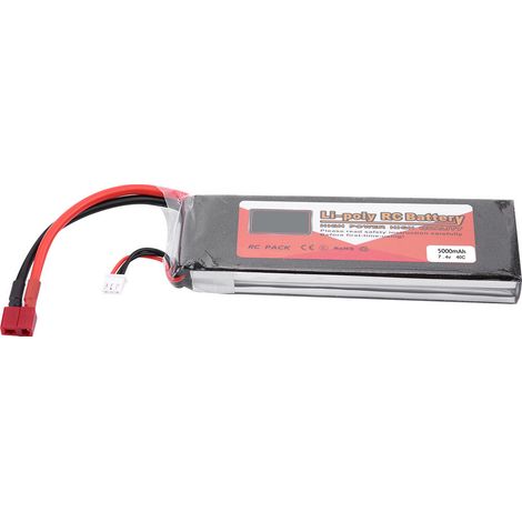 ZOP POWER Batterie LiPo Rechargeable 2S 7.4V 5000mAh 40C avec Connecteur T Plug pour Modélisme RC (1/5)
