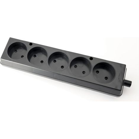 Enchufe portátil de cinco vías 16A 2P 250V negro GN-560