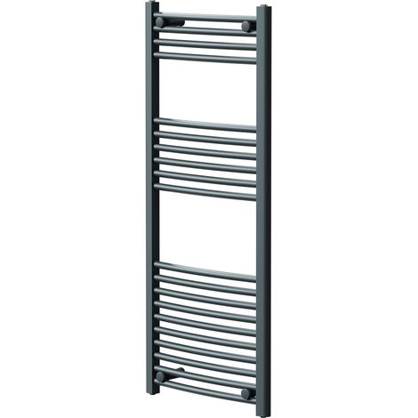 Marco Anthracite 1200mm x 500mm Curved Heated Towel Rail (1/5)