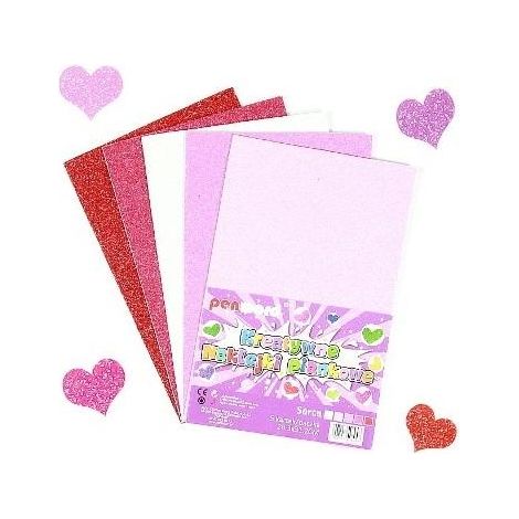 Pegatinas de corazones de espuma 20,3 x 31,20 cm 5 unidades