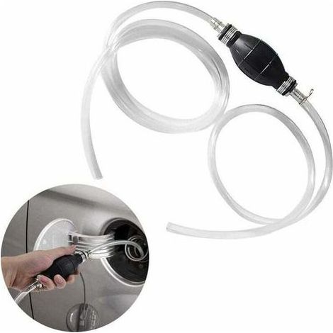 Pompe de transfert Portable Pompe de Transfert de Carburant Manuel - Pompe Manuelle Transfert Carburant Voiture portative de Tuyau d'Aspiration Siphon de pompe à Eau/essence avec pompe de transf (1/4)