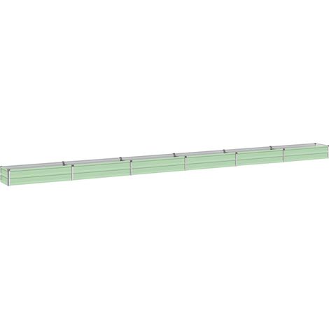 Letto rialzato da giardino Verde Pastello 600 x 40 x 24 cm vidaXL