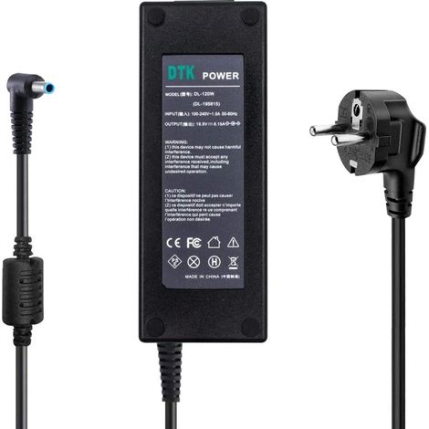 Chargeur 19,5V 6,15A 120W Alimentation pour Ordinateur Portable pour HP Inspiron AC Adaptateur Connecteur: 4.5x3.0mm [Classe énergétique A+] (1/5)