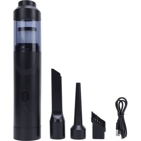 Aspirateur de voiture haute puissance, sans fil, petit, portable, rechargeable, puissant, collecteur de poussière, noir charbon (1/5)
