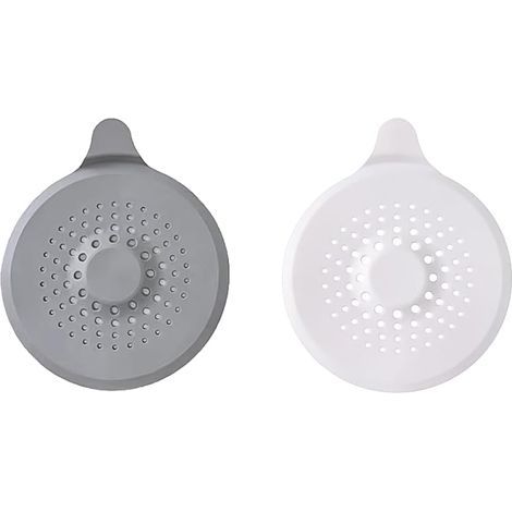 CSPARKV 2 Pcs Silicone Hair Strainer, Sink Drain Protector with Suction Cup, Bathtub Drain Cover Filter, for Shower, Bathtub and Kitchen (1/4)