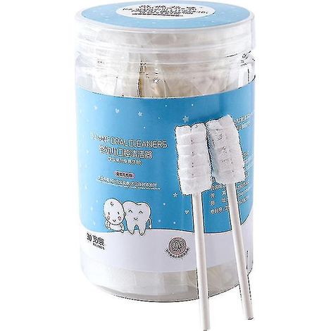 30 cure-langues jetables pour bébé, en gaze, avec bâtonnets de papier pour le nettoyage buccal des nourrissons 30 cure-langues jetables pour bébé, en gaze, avec bâtonnets de papier pour le nettoyage (1/2)