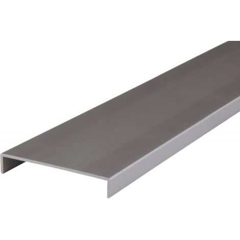 Nordlinger – Nez de cloison en aluminium 2600 mm – Largeur intérieure 78 mm – Finition noir – Fixation vissage ou collage (1/2)