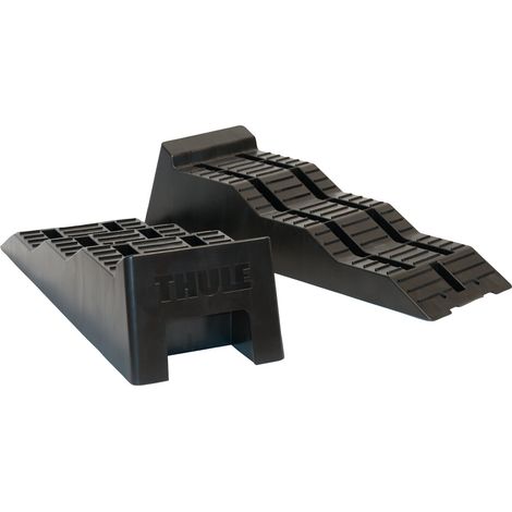 Cales de mise à niveau pour camping-car – Lot de 2 – 3 niveaux de stabilisation – HD PE résistant aux UV – Sacoche de transport incluse – Thule