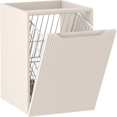 Meuble avec panier à linge suspendu L.40 cm cachemire mat NOVO Furnidea (1/5)