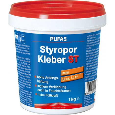 Pufas Styroporkleber und Renoviervlies Kleber 1kg 1101000