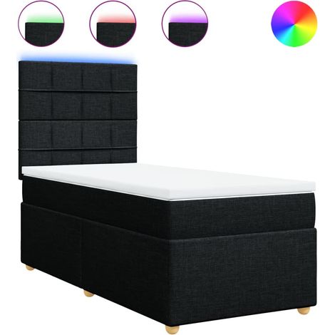 Maison Exclusive - Giroletto a Molle con Materasso Nero 80x200 cm inTessuto (1/5)