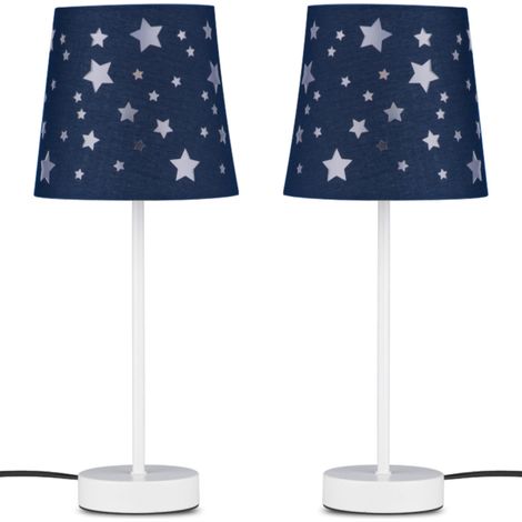 KONSIMO TATI 2er Set Tischlampen, Blau (1/4)