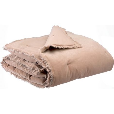 VIVARAISE - Édredon uni Vivaraise - Taupe - 100% Coton - 85 x 200 cm