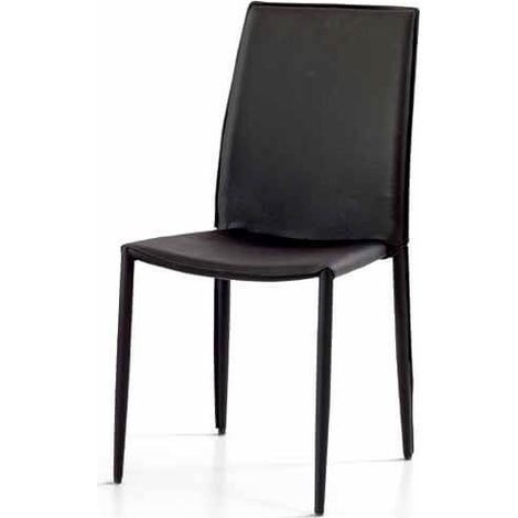 Sedia Kety in EcoPelle Colori sedie Tempesta: Nero