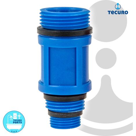 tecuro Universal Baustopfen - Abdrückstopfen für 3/8 - 1/2 und 3/4 Zoll - Kunststoff blau (1/5)