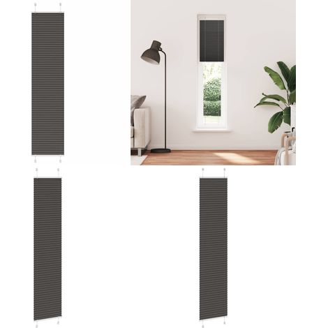 vidaXL Plissee Schwarz 50x200 cm Stoffbreite 49,4 cm Polyester (1/5)
