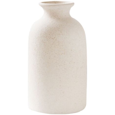 BUNTHAUS Vase minimaliste en céramique pour bureau – Beige (1/5)