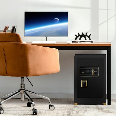 Coffre-fort de 28,31 Litres avec Clavier Numérique et Serrure à Clé avec Armoire Verrouillable Intégrée et Double Clé Maison Chic (1/4)