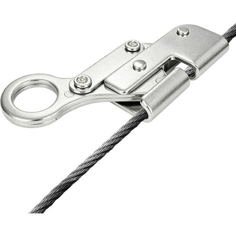 Mousqueton de Sécurité Auto-bloquant pour Cordes 8-12mm, Dispositif Antichute avec Ressort Haute Résistance, Accessoire d'Escalade et Travail en Hauteur (1/5)