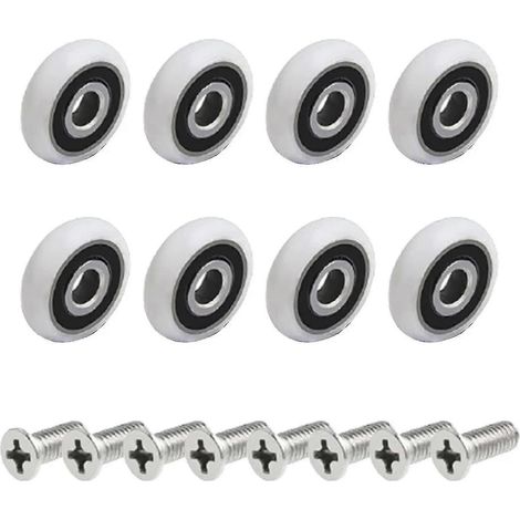 8 roulettes de porte de douche de (vis 25 mm)-ce [jkw] (1/4)
