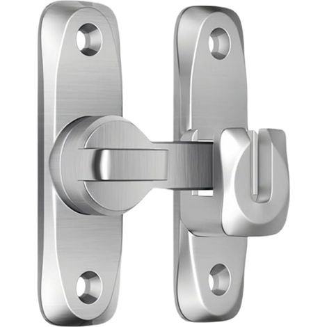 Loquet rotatif, goupille rotative de 7,9 cm, robuste, mécanisme antivol, porte de grange, porte de clôture extérieure, pour entrée de hangar, argent (1/5)