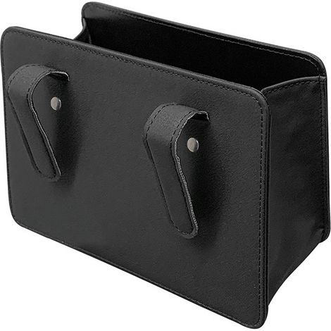 Auto Mülleimer Mehrzweck Auto Kofferraum Organizer Hängender Auto Müllbehälter Hochwertiges Wasserdichter PU-Leder Auto-Mülleimer für Auto/SUV/Truck, Küche, Büro-Schwarz (1/4)