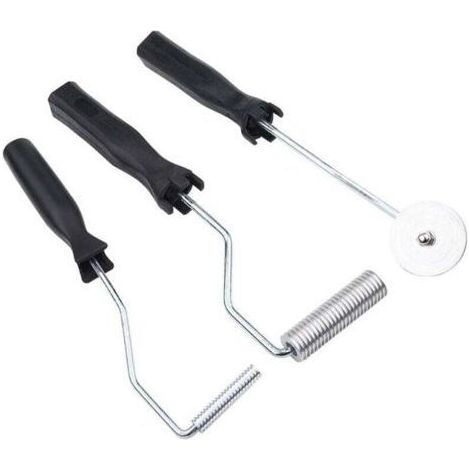 3pcs Rouleau Débulleur, Bulle Paddle Outil, Fibre de Verre d’Alliage d’Aluminium, kit pour Moule, Résine, Composite (1/4)