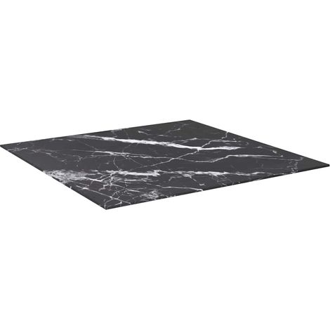 Maison Exclusive - Tischplatte Schwarz 80x80 cm 6 mm Hartglas in (1/5)