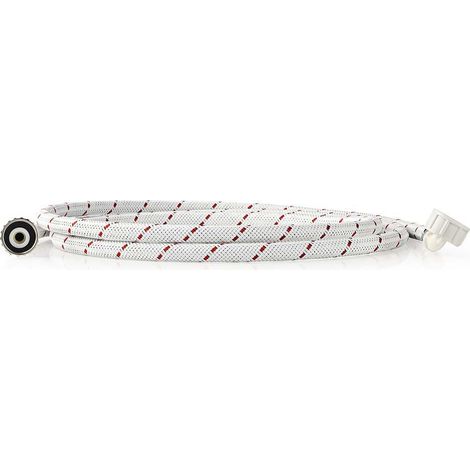 Tuyau d'arrivée d'eau en nylon 3/4' 3/4' 10 bar 90 °C 2,50 m Utilisation : lave-vaisselle / lave-linge Nylon Rouge / Blanc-AquaForge (1/3)
