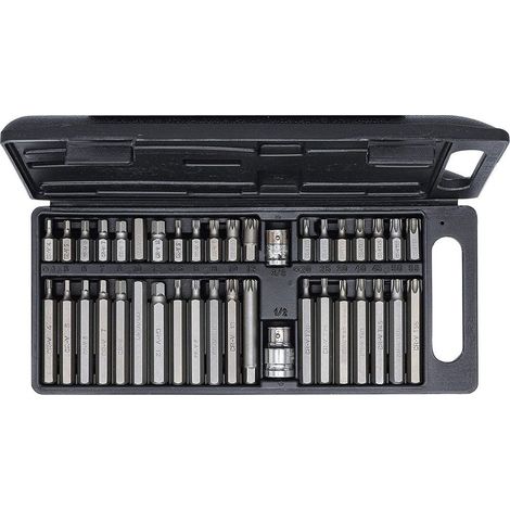 Bgs Technic – Coffret de 40 embouts pour visseuse – Embouts 6 pans, Torx, multidents – Acier chrome-vanadium – Adaptateurs 1/2' et 3/8' (1/3)