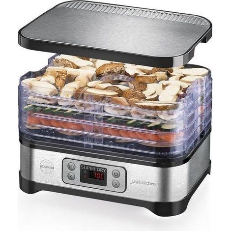 Macom Superdry Essiccatore Schermo Lcd Timer 450 W Acciaio Nero