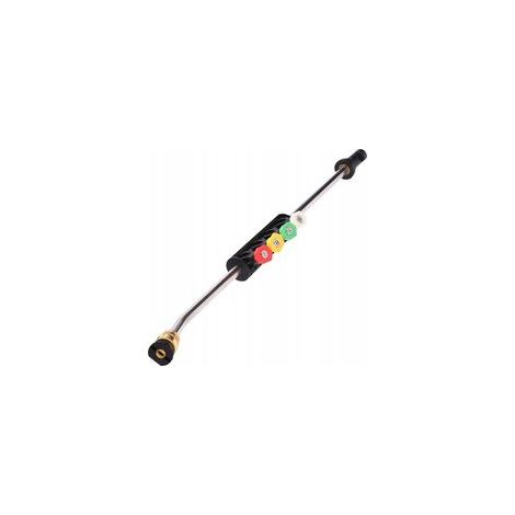 38CM Lance de lavage à haute pression à angle de 15°, lot de 5 buses, compatible avec les modèles Karcher K2 à K7 (1/4)