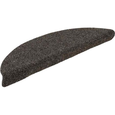 Maison Exclusive - Tappetini per scale autoadesivi 15 pz 56x17x3 cm antracite semicircolari